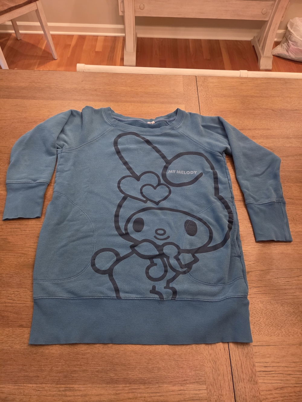 Vintage Sanrio My Melody Blue Longline Sweatshirt Size Large